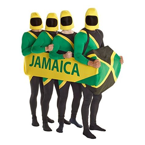 Halloween Running Costumes, Olympics Costume, Cool Runnings, Team Costumes, Olympic Party, Jamaican Flag, Running Costumes, Costume Contest, Fancy Dress Costumes