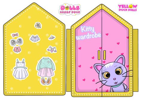 House Printable, Free Printable Paper Dolls, Paper Doll Printable Templates, Cat Template, Dollhouse Diy, Paper Dolls Clothing, Paper Dolls Diy, Paper Doll House, Anime Drawing Books