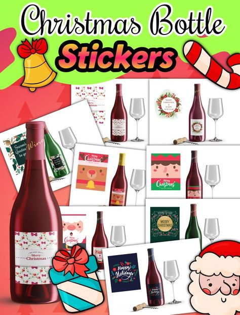 examples of Christmas wine labels Christmas Wine Labels, Christmas Wine Bottle Labels, Christmas Wine Bottle, Christmas Wine Bottles, Label Christmas, Merry Christmas Happy Holidays, Free Labels, Free Christmas Printables, Wine Bottle Labels