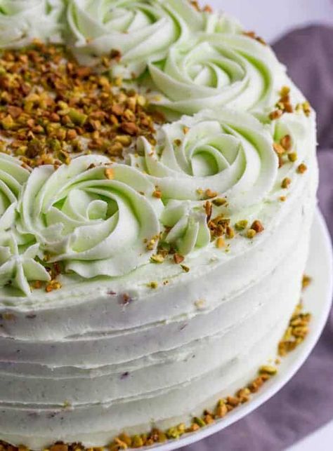 Vanilla Bean Pistachio Cake Pistachio Pudding, Pistachio Cake, Different Cakes, Cool Birthday Cakes, Bread Cake, Banana Cake, Savoury Cake, Easy Cake, Let Them Eat Cake