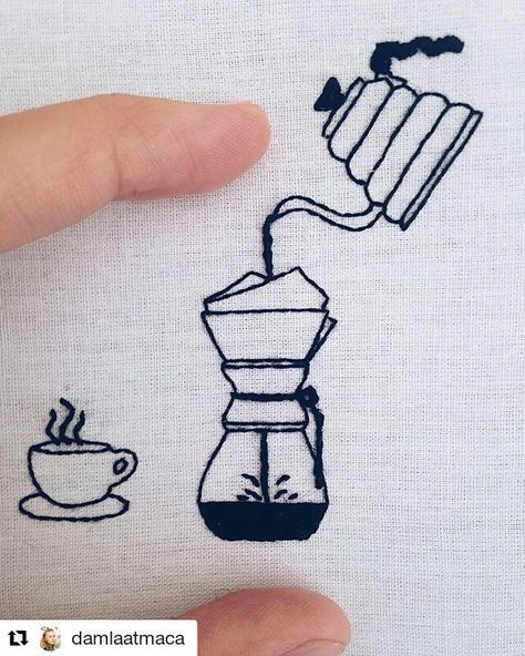 Thread Drawing, Energy Audit, Textile Crafts, Hand Embroidery Art, 자수 디자인, Shirt Embroidery, My Coffee, Hand Embroidery Patterns, Embroidery Inspiration