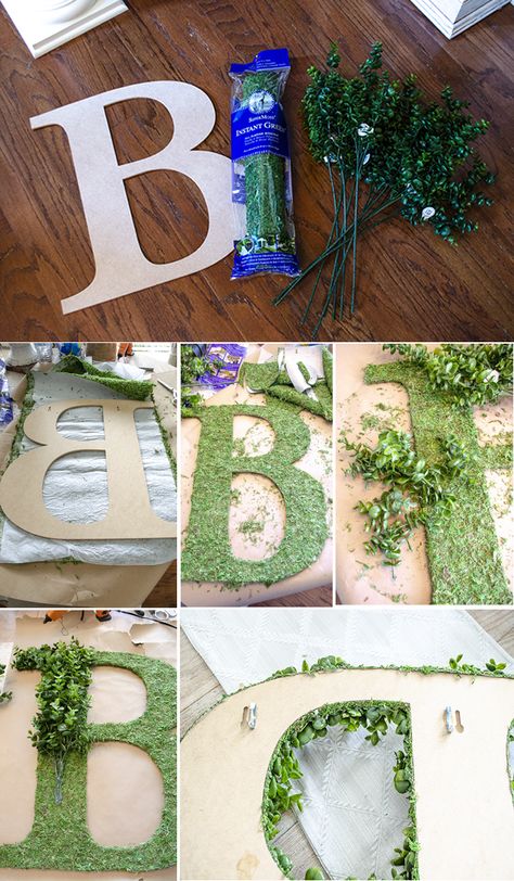 Front Porch Refresh with DIY Monogram Wreath | Edith & Evelyn Diy Monogram Wreath, Front Porch Refresh, Monogram Door Wreath, Porch Refresh, Large Wood Letters, Faux Boxwood, Roman Fonts, Gold Decal, Diy Monogram