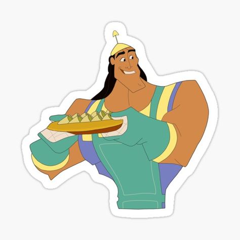 Emperors New Groove Stickers, Kronk Emperors New Groove, Spinach Puffs, Stickers Disney, Exo Stickers, Weird Stickers, Disney Stickers, Taurus Tattoos, The Emperor's New Groove