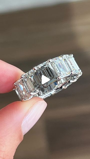 Charles Krypell on Instagram: "Introducing our spectacular new 1.50 carat each emerald cut eternity band 💎" Emerald Cut Eternity Band, Eternity Band, Eternity Bands, Emerald Cut, Emerald, 50 %, Band, On Instagram, Instagram