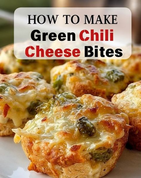 Spice up your snack game with these Green Chili Cheese Bites! Perfectly cheesy, mildly spicy, and irresistibly crispy. A hit for any party! #Snacks #CheeseLovers #SpicyFood Small Bites Appetizers, Pillsbury Dough, Canned Green Chilies, Gluten Free Bread Crumbs, Game Snacks, Cheese Ball Recipes, Spicy Snacks, Cheese Bites, Green Chili