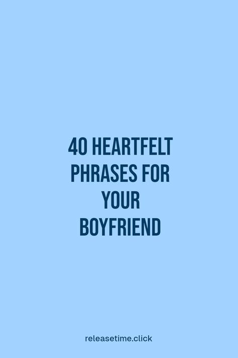 Want to sweep your boyfriend off his feet? Discover 40 sweet phrases that will surely make his heart melt. Express your love through these affectionate words and strengthen your relationship like never before. Whether you're looking for something romantic, funny, or sweet, these charming phrases are perfect for any date or moment. Use them to surprise your boyfriend and show just how much he means to you. Find the perfect phrase to make him feel cherished and adored! Sweet Phrases, Surprise Your Boyfriend, Romantic Funny, You Are My Rock, You Are My Forever, You Are My Home, Life Without You, Beacon Of Hope, Boyfriend Quotes