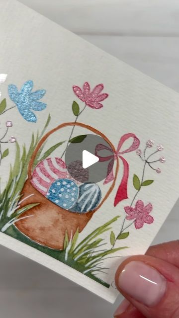 RANA on Instagram: "Watercolour Easter painting by @rana18art 💕 🧺 🌿

Enjoy this Easter vibe watercolour illustration with a basket full of colourful Easter eggs and a feeling of spring 💐 To be honest, I can’t wait to see the sun a bit more regularly 😁
Have a wonderful Friday evening ☕️

#watercolor #watercolour #aquarell #easter #eastercard #aquarelle #reelsinstagram #ostern #ostereier #reelsinsta #reels #reeloftheday #eastergreetings #easterillustration #spring #decoration #glitter #frühlingsdeko #watercolorillustration #garten #reelitfeelit #springdecor #happyeaster #easterbasket #osterkörbchen #garden #glitzer #loosewatercolor #rana18art #shimmer" Watercolour Easter, Have A Wonderful Friday, Easter Paintings, Easter Illustration, Spring Decoration, Watercolour Illustration, Loose Watercolor, Friday Evening, Coloring Easter Eggs