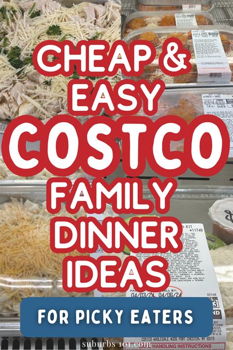 Looking for family dinner ideas? Family meals that are cheap and easy for busy weeknights? With restaurant prices surging, Costco is a go-to with cheap dinners. I go to Costco for prepared food instead of getting takeout—it’s cheaper at Costco! These meals are perfect for school night dinners and last-minute dinners when I want to have dinner ready quickly. They are also comfort foods that are kid-friendly that even picky eaters love. Add these family meals to your Costco shopping list! Uc Friendly Meals, Costco Grocery List On A Budget, Costco Family Meals, Costco Meal Prep Shopping Lists, Costco Easy Meals, Aldi Dinners On A Budget, Costco Meals For A Crowd, Costco Meal Ideas, Costco Dinner Ideas