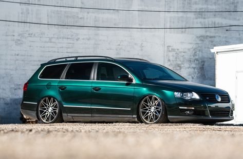 The best of all worlds. There's no need to sacrifice fun for utility, because with a tuned wagon, you can have both! And Chris from Harrop Performance USA tuned his #VW #Passat #wagon to be just what he wanted, including a 3.6 FSI R32 engine and DSG transmission swap, Air Lift Performance suspension, California Custom Sounds sound system, and 19x9 #Forgeline one piece forged #monoblock #MT1 wheels finished in Gloss Bronze/HTM! See more at: https://forgeline.com/customer-gallery/chris-mentrup-2 B5 Passat, Vw Wagon, Wagon Cars, Shop Truck, Passat B6, Street Performance, Euro Cars, Solar Heating, Custom Wheels