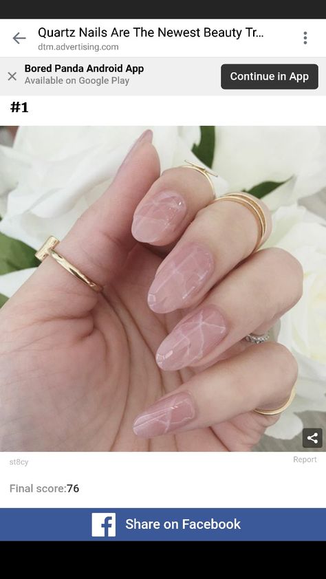 Rose Quartz Nails, Quartz Nails, Look Rose, Quartz Nail, Pink Nail, Neutral Nails, Short Acrylic Nails, Cute Acrylic Nails, Perfect Nails