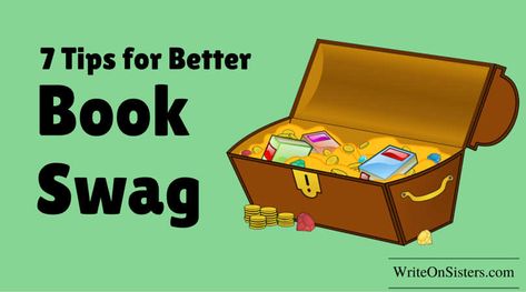 7 Tips for Better Book Swag Book Swag, Book Launch Party, Swag Ideas, Book Promotion, Writing Crafts, Promotional Products Marketing, Book Launch, Promote Book, Fiction Writing