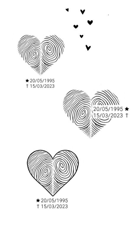 Fingerprint Tattoo Ideas Unique, Thumbprint Tattoo, Fingerprint Heart Tattoos, Forearm Tattoo Designs, Fingerprint Tattoos, Puzzle Tattoos, 10 Tattoo, Cute Couple Tattoos, Family Tattoo Designs