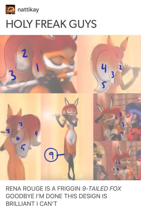 Kitsune Powers, Kitsune Lady, Fox Familiar, Fox Miraculous, Spirit Phone, Demon Inside, Rena Rouge, Nine Tails, Ladybug And Cat Noir