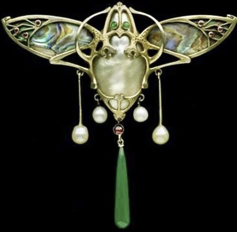 Art Nouveau Rings, Moth Jewelry, Moth Brooch, Bijoux Art Deco, Art Nouveau Jewellery, Bijoux Art Nouveau, Nouveau Jewelry, Insect Jewelry, Art Nouveau Design