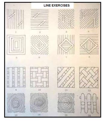 Mechanical Drafting : Line Exercises- Freehand Sketching/Drawing Lines Exercises Drawing, Mechanical Drafting Drawing, Architecture Exercises, Line Exercises Drawing, Sketch Exercises, Drawing Practice Exercises, Art Practice Exercises, Line Exercise, Painting Exercises