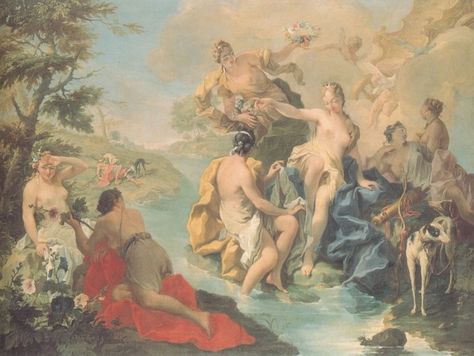 mothergoddesses | ... britomartis dictynna see mother goddesses britomartis daphne syrinx Judgement Of Paris, Art Ancien, Art Uk, Oil Painting Reproductions, Painting Reproductions, Ancient Greece, Art Google, Aphrodite, Rococo