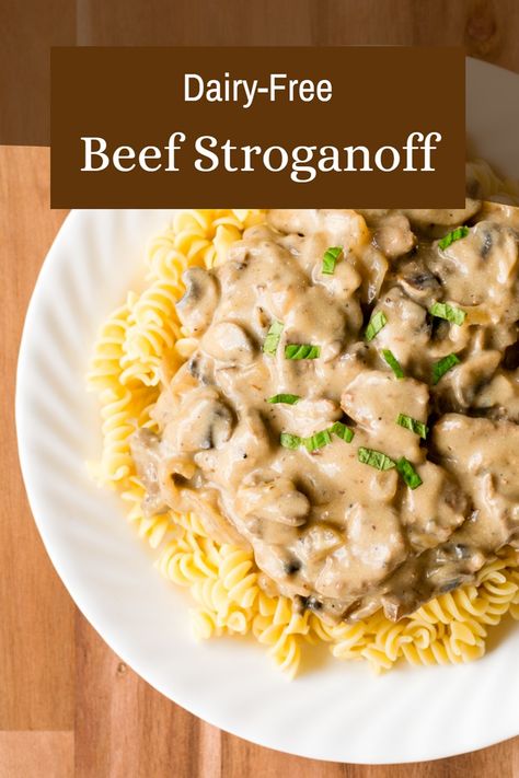 Easy Beef Dinner Recipes, Easy Beef Dinner, Beef Dinner Recipes, Beef Stroganoff Recipe, Dairy Free Recipes Dinner, Ground Beef Stroganoff, Stroganoff Recipe, Macro Meals, Pasta Dinners