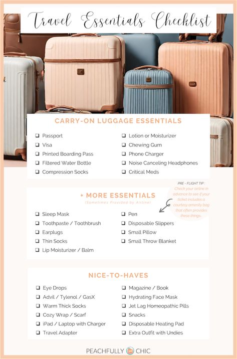 Carry-on Essentials Packing List