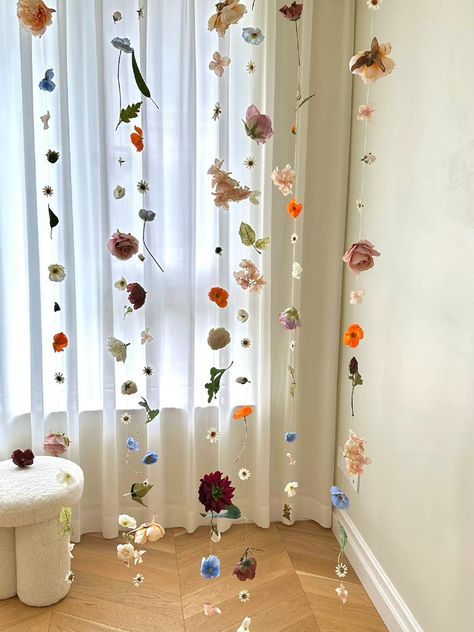 Floating Flower Curtain, Flower Curtain, Wedding Backdrop Design, Basic Mehndi Designs, Unique House Design, Floating Flowers, Unique Houses, Backdrop Design, Wedding Backdrop