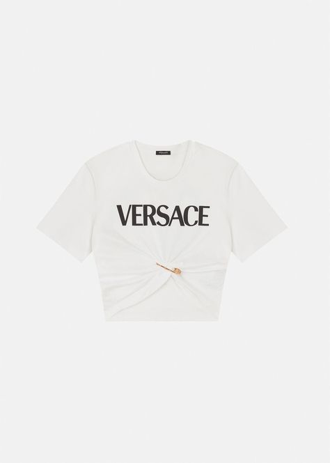 Versace Tshirt, Versace Safety Pin, Senior Class Shirts, Versace T Shirt, Luxury Clothes Men, Class Shirt, Kawaii Fashion Outfits, Fashion Wishlist, T Shirt For Women