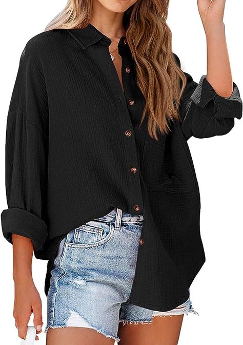 100% Cotton Imported Button closure Hand Wash Only Fall Shirts For Women 2023 Fall Long Sleeve Shirts, Women Fall Tops, Drop Shoulder Shirt, Fall Blouse, Womens Tops Dressy, Buy Shirts, Easy Winter Outfit, Elegant Casual, Shirt Blouses Tops