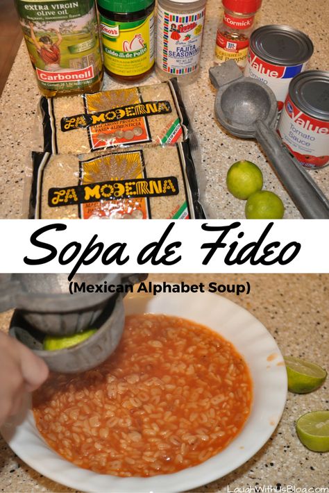 Mexican Alphabet, Mexican Sopa, Fideo Recipe, Mexican Comfort Food, Mexican Soup, Mexican Cooking, Alphabet Soup, Hispanic Food, Pizza Hut