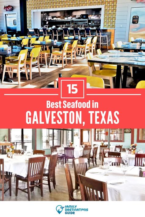 Best Seafood in Galveston, TX Galveston Restaurants, Texas Restaurant, New Orleans Vacation, Unique Cafe, Best Seafood Restaurant, Seafood Restaurants, Galveston Texas, Galveston Tx, Family Destinations