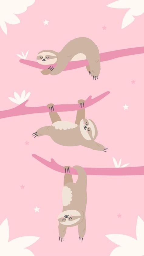 Sloth Wallpaper, Mr Wonderful, Cute Patterns Wallpaper, Tumblr Wallpaper, Kawaii Wallpaper, Cute Backgrounds, Animal Wallpaper, Pusheen, Screen Wallpaper