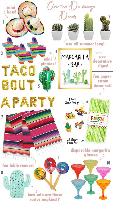 Taco Bout Party Decorations, Games For Mexican Themed Party, Taco Party Centerpieces, Taco Bar Themed Party, Taco Bout Love Centerpieces, Cinco En Mayo Party, Taco About A Party Theme, Couples Shower Fiesta Theme, Cinco De Drinko Party Ideas