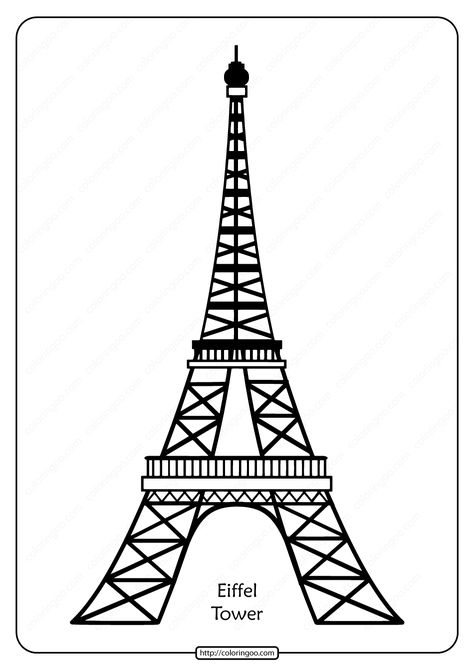 The Eiffel Tower is a wrought-iron lattice tower on the Champ de Mars in Paris, France. #free #printable #eiffeltower #eiffel #pdf #vector #outline #drawing Eiffel Tower Embroidery Pattern, Printable Eiffel Tower Template, Eiffel Tower Template Free Printable, Eiffel Tower Painting Easy, Paris Drawing Easy, Paris Eiffel Tower Drawing, Eiffel Tower Template, Eiffel Tower Drawing Easy, Eiffel Tower Embroidery