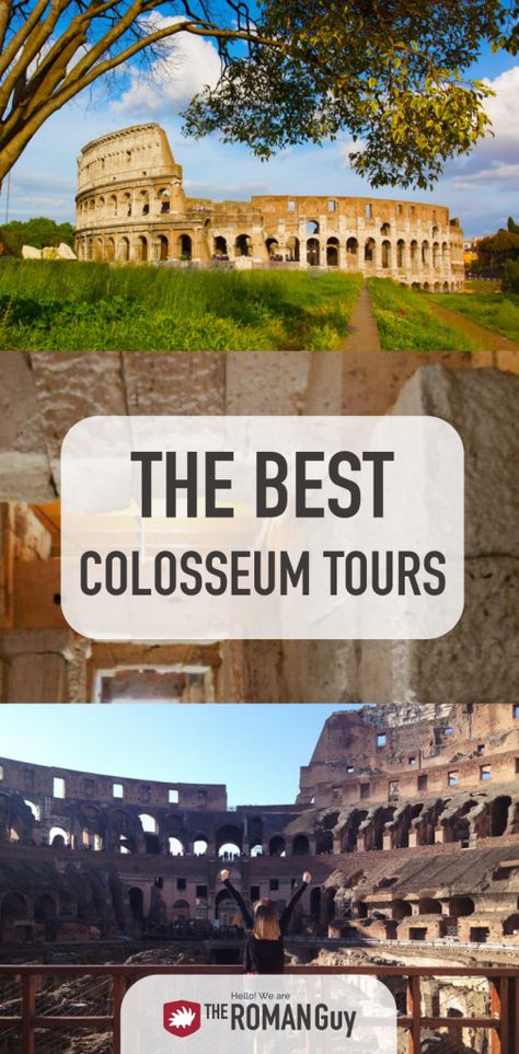 Check out all the BEST Colosseum Tours for your Italy vacation | The Roman Guy Tours Best Colosseum Tour, Two Weeks In Italy, Italy Vacation Itinerary, Italy In October, Italy Guide, Italy Trip Planning, Greece Trip, Traveling Europe, Rome Tours