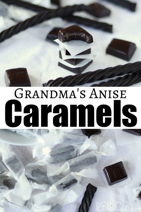 Black Licorice Caramels, Homemade Black Licorice, Licorice Toffee Recipe, Homemade Licorice Recipes, How To Make Licorice, Black Licorice Recipe, Licorice Caramels Recipe, Homemade Licorice, Caramels Homemade