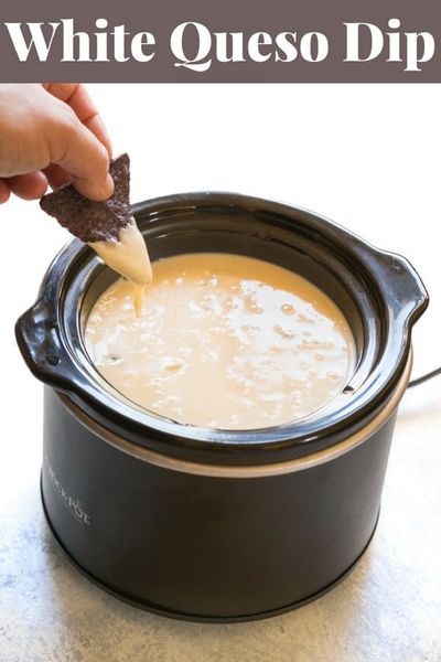 Queso Dip Spicy, Slow Cooker White Queso Dip, White Cheese Queso Dip Crockpot, Queso Crockpot Dip, White Queso Dip Crockpot, Stovetop Queso, Best White Queso Dip, Queso Dips, Queso Dip Crockpot