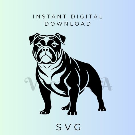 English Bulldog SVG Design: Adorable Bulldog Silhouette for DIY Crafts and Projects, Charming English Bulldog- Scrapbooking & Home Décor by VectorCA on Etsy English Bulldog Silhouette, English Bulldog Svg, Bulldog Silhouette, Bulldog Clipart, Bulldog Svg, Bulldog Design, Decorative Screen Panels, Cute Bulldogs, Bulldog Lover