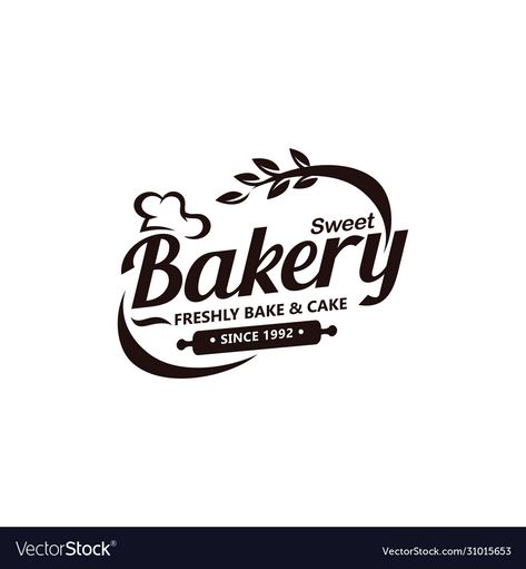 Bakery Logo Design Ideas Creative, Bakery Logo Ideas, Vintage Bakery Logo, Bakery Images, Logo Bakery, Baking Logo Design, Cafe Logo Design, Creative Post, Chef Logo