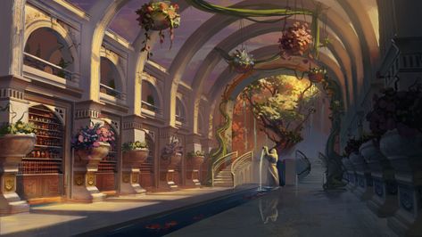 ArtStation - Magic Academy Magic Academy Art, Magical Academy, Magic Academy, Romantic Fantasy, Environmental Art, Book Aesthetic, Harry Potter, Ghost, Art Design