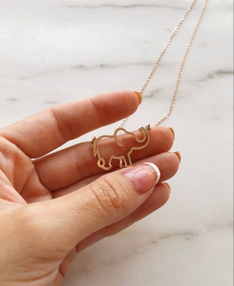 Elephant, charm, pendant, necklace Temple Jewelry Necklace, About Happiness, Temple Jewelry, Elephant Necklace, Look Of The Day, Instagram Worthy, Elegant Necklaces, Temple Jewellery, Baby Elephant