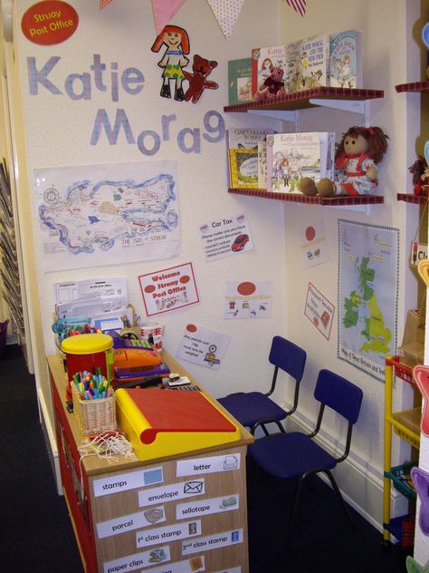 Katie Morag Post Office | by Emu582 Post Office Play, Katie Morag, Ks1 Classroom, Teaching Displays, Story Sack, Role Play Areas, Modern Patio Furniture, School Displays, Primary Education