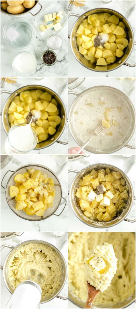 Boiling Potatoes In Milk, Mashed Potatoes Boiled In Milk, How Long To Boil Potatoes For Mashed, Mashed Potatoes Recipe With Milk, Buttery Mashed Potatoes Recipe, Easy Mashed Potatoes Recipe, Ultra Creamy Mashed Potatoes, Easy Mashed Sweet Potatoes, Mashed Potatoes Recipe Easy