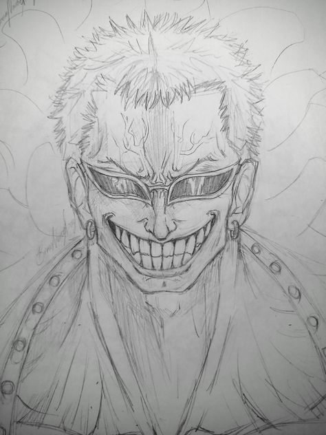 Doflamingo Drawings Sketch, Doflamingo Sketch, Doflamingo Drawing, Zoro Drawings Sketch, Animation Drawing Sketches, Buddhist Art Drawing, Drawn Fish, Animal Illustration Art, Color Drawing Art