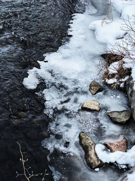 frozen river , frozen water Frozen Fountain, River Aesthetic, Canada Snow, Frozen River, Frozen Water, Hd Pic, Frozen Ice, Flowing Water, Galaxy Phone Wallpaper