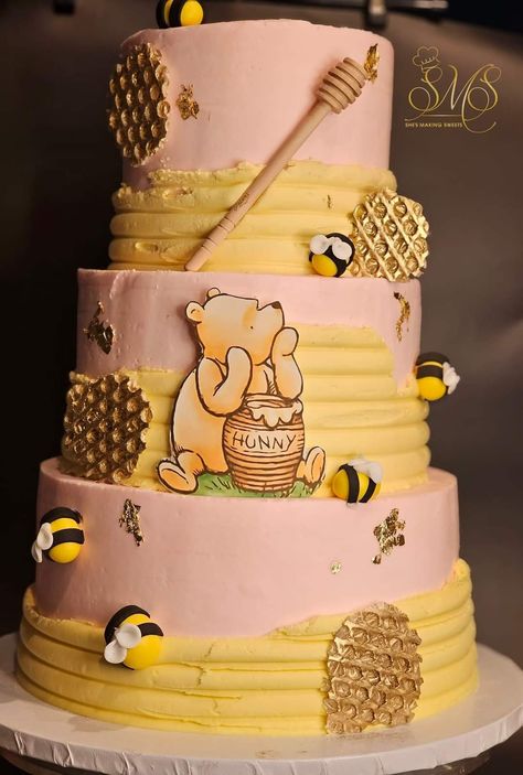 Pink Winnie The Pooh Cake, Winnie The Pooh Baby Shower Cake Girl, Winnie The Pooh Cake Baby Shower Ideas, Winnie The Pooh Baby Shower Girl, Winnie The Pooh Cake Ideas, Winnie The Pooh Baby Shower Ideas Girl, Vintage Winnie The Pooh Cake, Winnie The Pooh Baby Shower Cake, Pink Winnie The Pooh Baby Shower Ideas