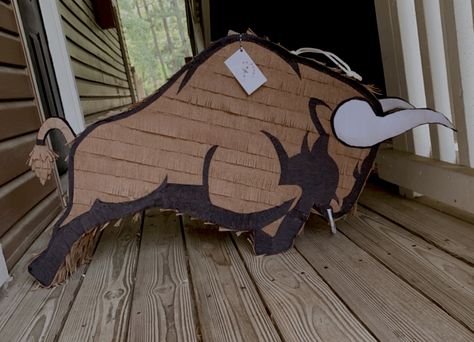 Bull Piñata, Bull Pinata, Pbr Bull Riding, Cowboy Birthday Party, Rodeo Birthday, Cowboy Birthday, Bull Riding, 3rd Birthday, Rodeo