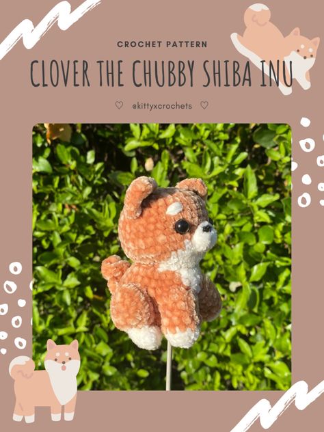 Perrito chubby shiba Shiba Inu Crochet Free Pattern, Shiba Inu Amigurumi Free Pattern, Crochet Dogs Free Patterns, Free Dog Crochet Patterns, Shiba Inu Crochet, Dog Crochet Patterns Free, Crochet Shiba, Dog Crochet Free Pattern, Crochet Pets