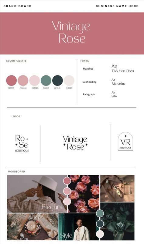 Brand Colour Palette, Premade Branding Kit, Branding Resources, Hex Codes, Brand Color Palette, Brand Kit, Small Business Branding, Brand Board, Branding Kit