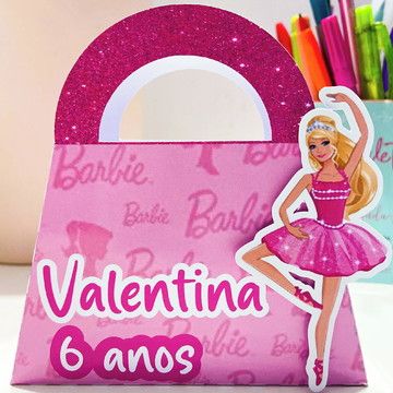 Bolsinha barbie para lembrancinhas | Elo7 Barbie Theme Party, Birthday Party Treats, Barbie Theme, Barbie Birthday, Barbie Party, Party Treats, Kids Birthday, Party Themes, Birthday Party