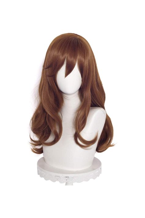 Aicos Anime Long Curly Brown Cosplay Wig for horimiya   Free Cap (Hori Ky¨­ko) Deep Wave Curly Wig, Kyoko Hori, Hori San, Brown Cosplay, Anime Wigs, Costume Shoes, Cosplay Tips, Brown Wig, Headband Wigs