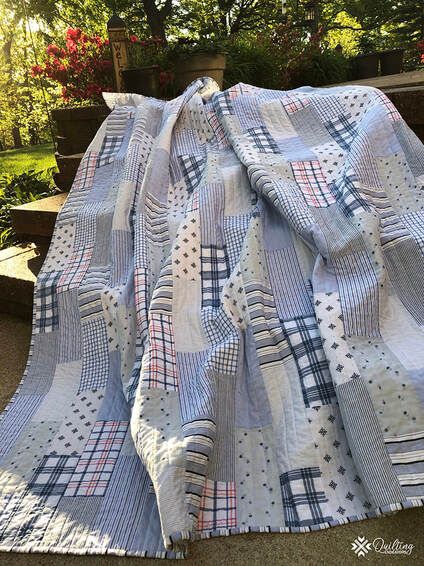 Dress Shirt Quilt Mens, Memory Quilts From Clothes Men Patterns, Memory Quilt Patterns Free, Quilt From Shirts, Memory Quilts From Clothes Men, Memory Quilt Ideas, Denim Quilt Patterns, Watercolor Quilt, Big Block Quilts