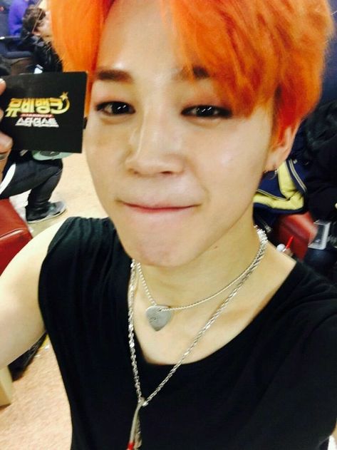 Jimin Selca, Stay Alive, Pre Debut, Park Jimin Bts, Orange Hair, Bts Members, Jimin Jungkook, Bts Face, Boy Scouts