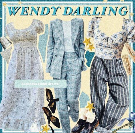 Wendy Darling Aesthetic, Artsy Style Outfits, Wendy Darling, Mood Board Fashion, Inspired Outfits, Kawaii Clothes, Looks Vintage, Aesthetic Outfits, Types Of Fashion Styles